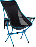 Lightweight High Back Camping Chair with Arm Rest Cup Holder Carrying Storage Bag X8021