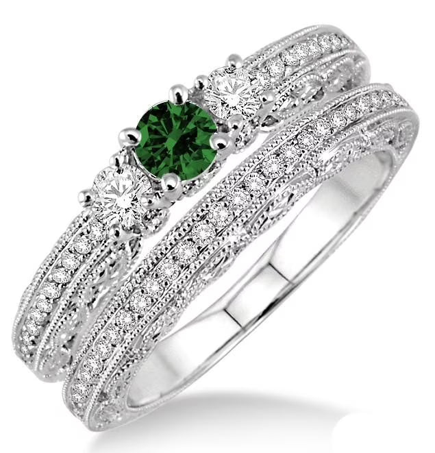 2.5 Carat 6mm Round Cut Diamond Moissanite Engagement Ring on 10k White Gold W104309