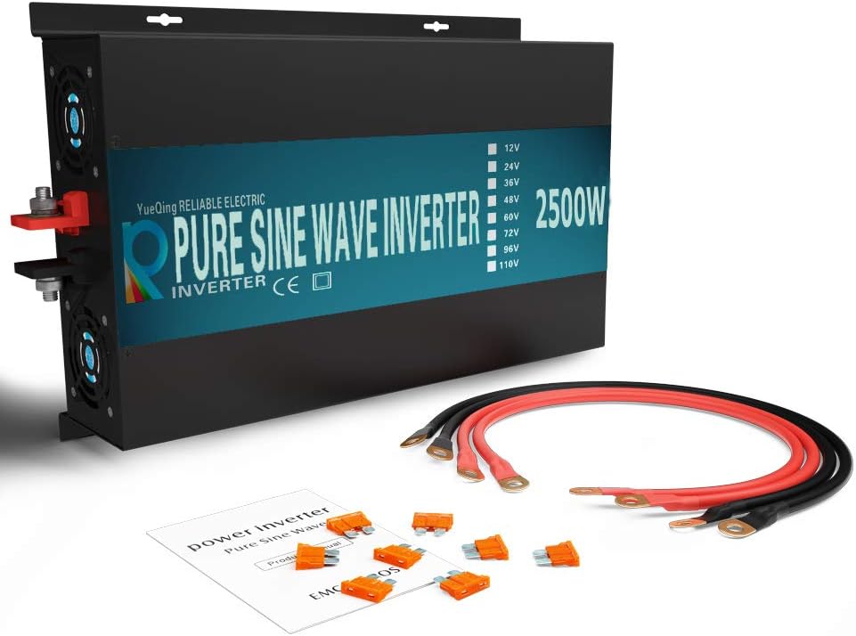 2500W Pure Sine Wave Power Inverter 24V DC to 120V AC H1271