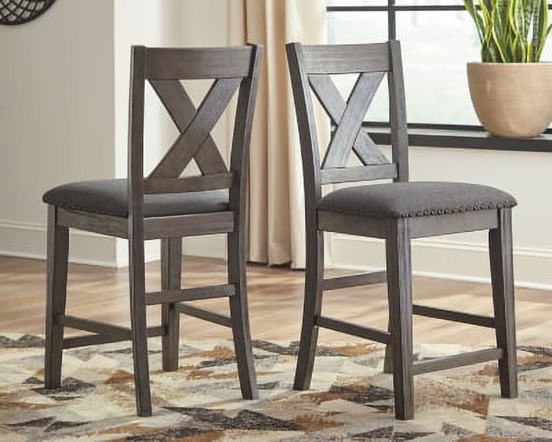 Rustic Counter Height Upholstered Barstool T13255