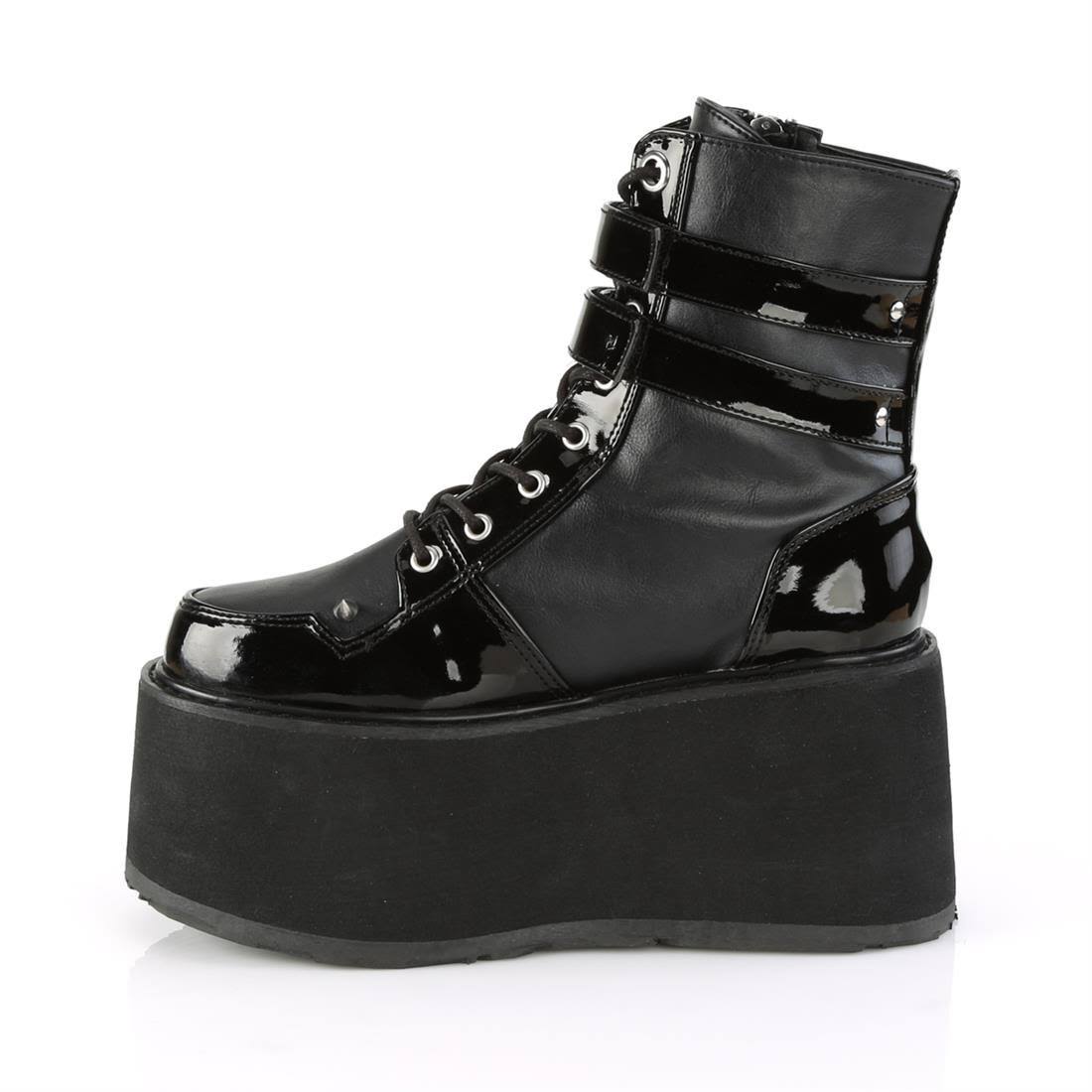White Vegan Leather-Clear Hologram PVC Boots K80540