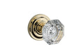 Crystal Privacy Door Knob with Round Rose Q4273