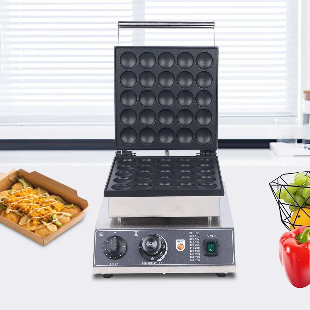 25Pcs Mini Non-stick Waffle Maker Machine 110V U563421