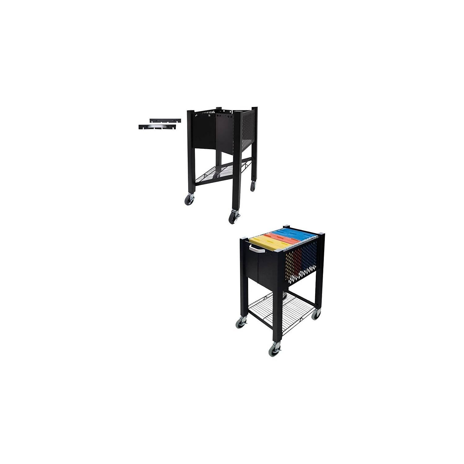 Black Open-Top File Cart P301