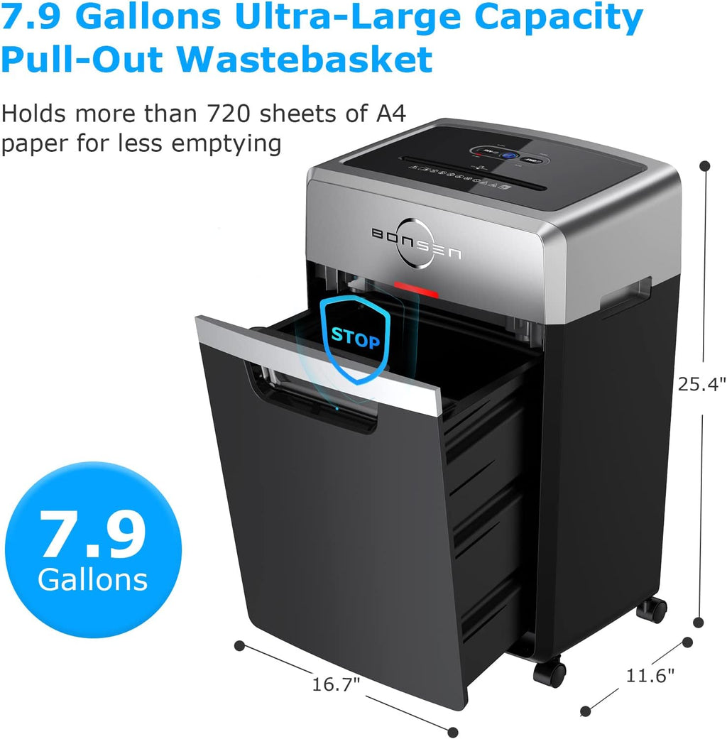 16-Sheet Micro-Cut Paper Shredder with 7.9-Gallon Pullout Basket L34570