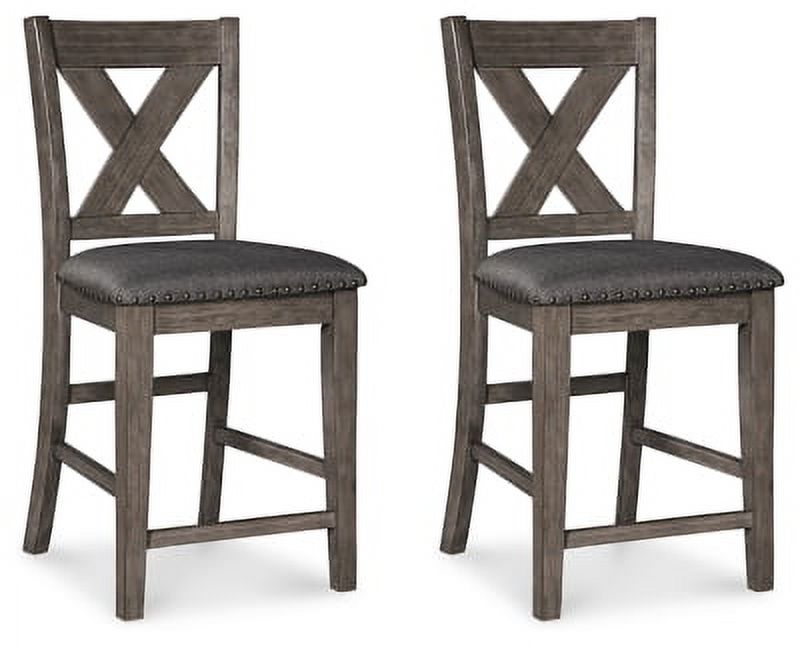 Rustic Counter Height Upholstered Barstool T13255