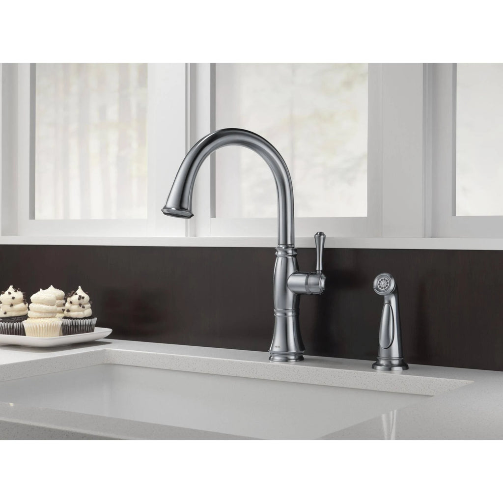 Single Handle Kitchen Faucet with Spray Venetian Bronze W824995