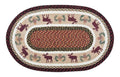 Jute Oval Moose & Pinecone Patch Y741247