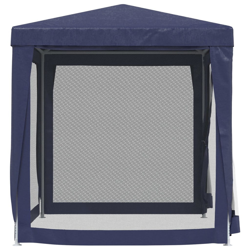 Blue Party Tent 4 Mesh Sidewalls 6.6'x6.6' HDPE T1098