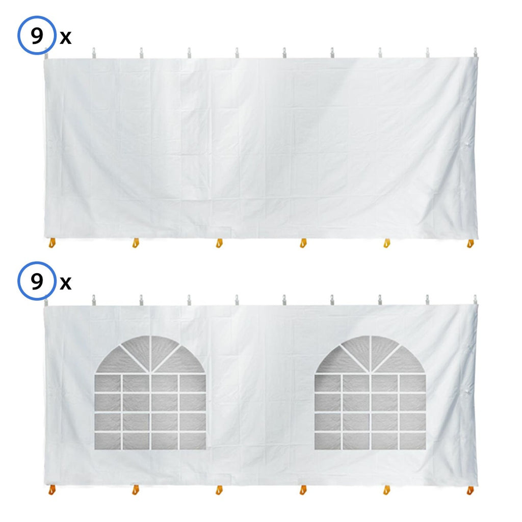 White Sidewall Kit for 8 ft Sides, 60 ft x 120 ft Q2006