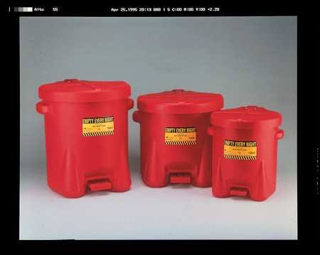 6 Gallon Red Polyethylene Oily Waste Can N33613