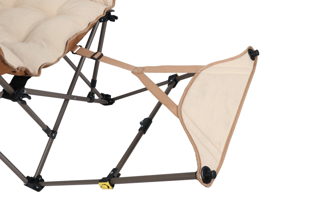 Beige Club Chair with Footrest G1678