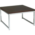 28x22 Accent/Corner Table - Espresso / Chrome M4052