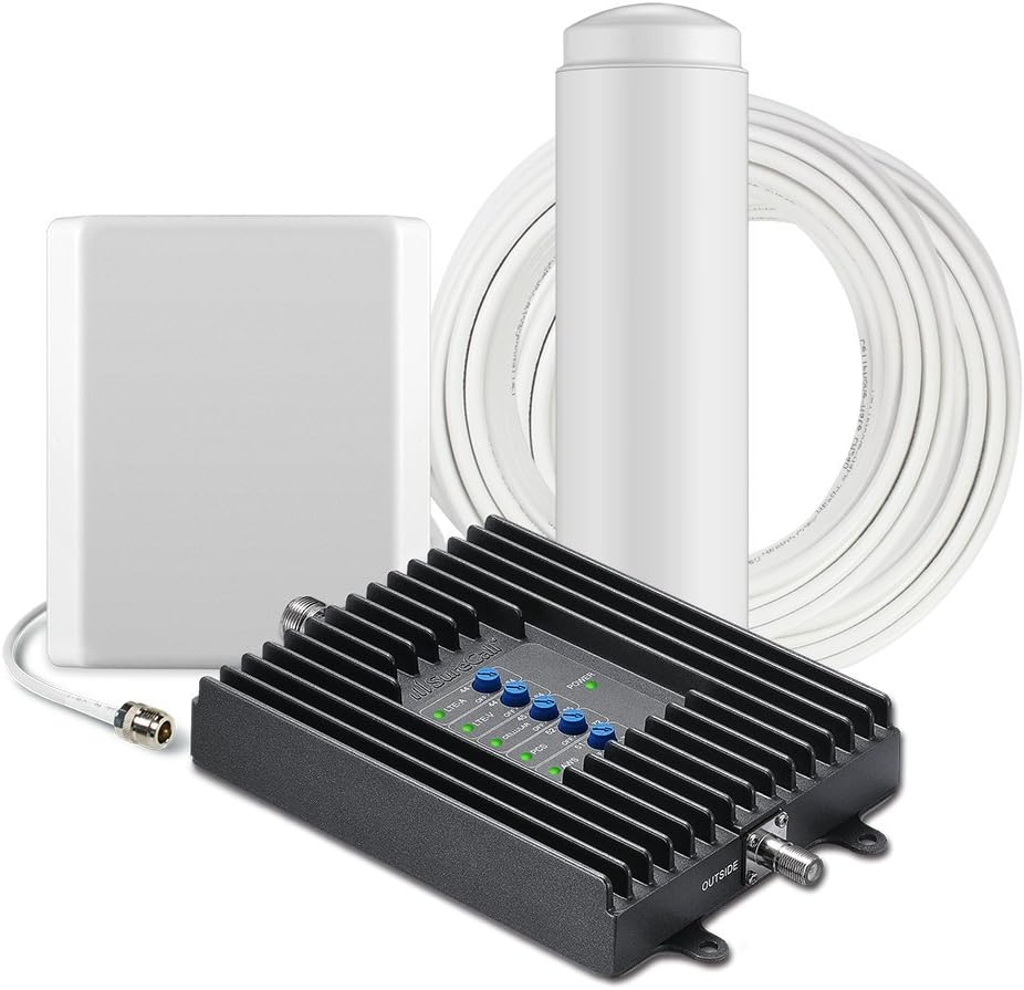 Cell Phone Signal Booster Kit, 3,000 Sq Ft, Black O5724