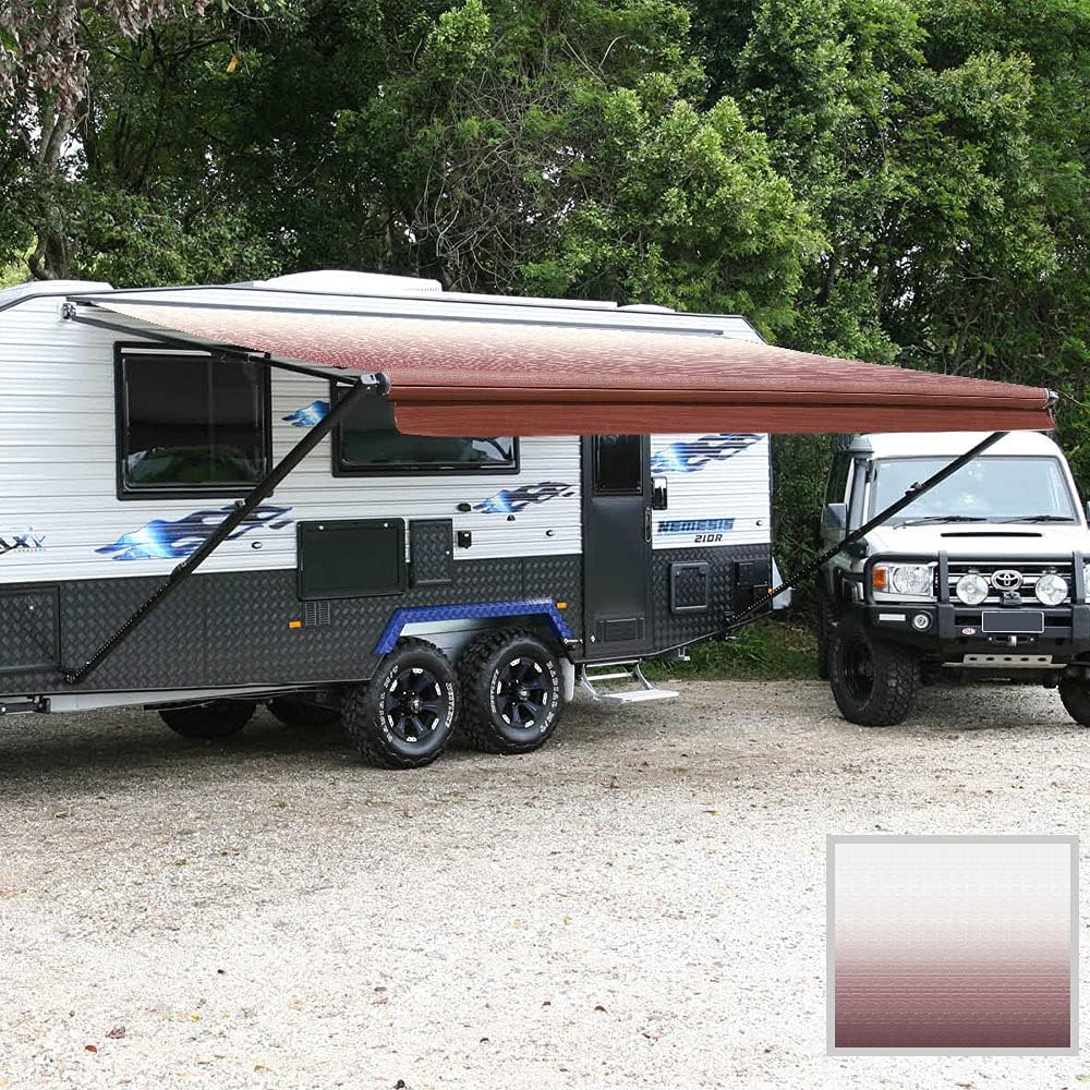 Black 20 Feet Vinyl RV Awning Replacement Canopy V613