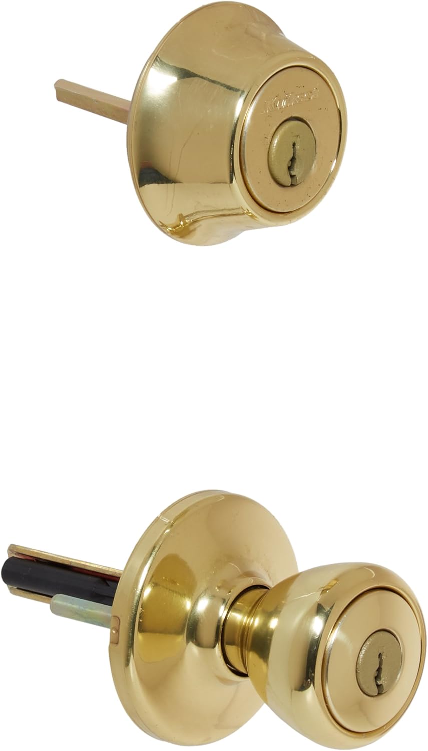 Entry Knob and Single Cylinder Deadbolt Project Pack in Satin Chrome Pack of 2 J4794