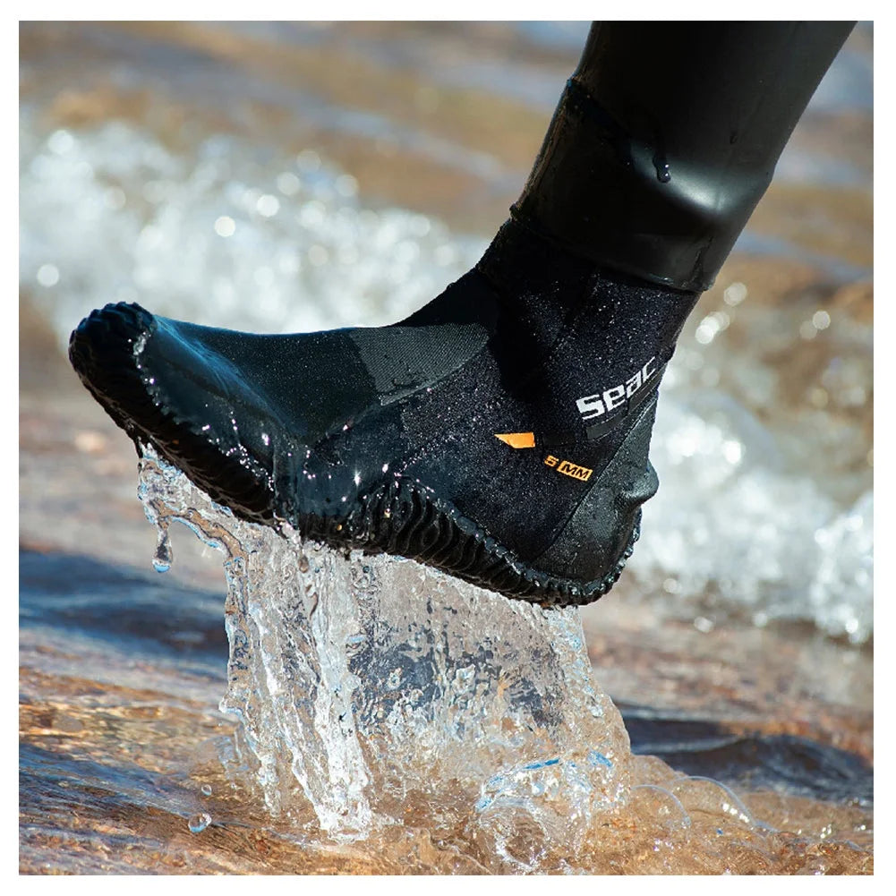 Black 5 Mm Scuba Boots with Zip U746