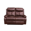 Brown Microfiber 2-Seater Reclining Sofa Set M68185