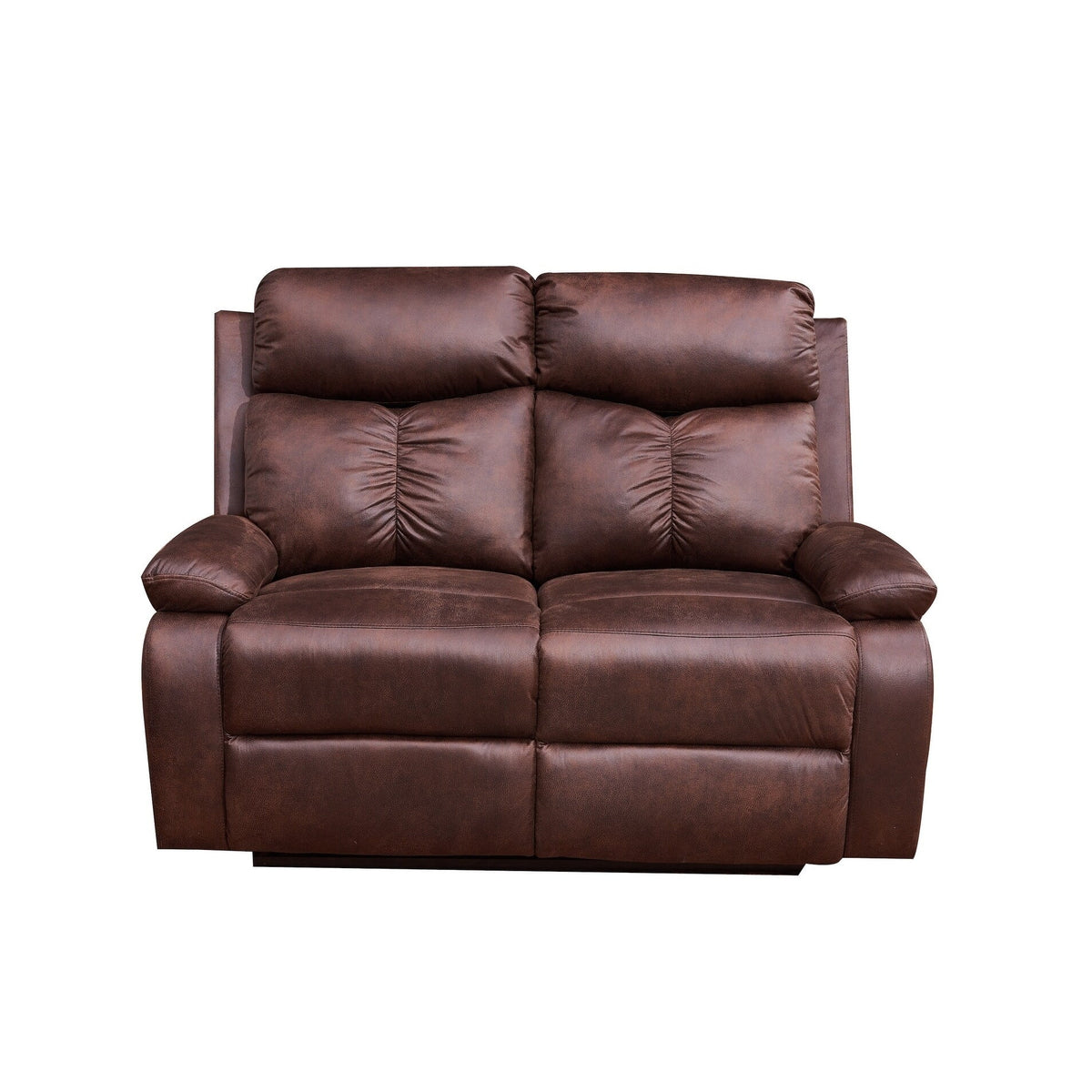 Brown Microfiber 2-Seater Reclining Sofa Set M68185