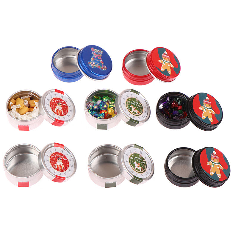 1:12 Dollhouse Mini Christmas Cookies Candy Gift Box Tin Box P89128