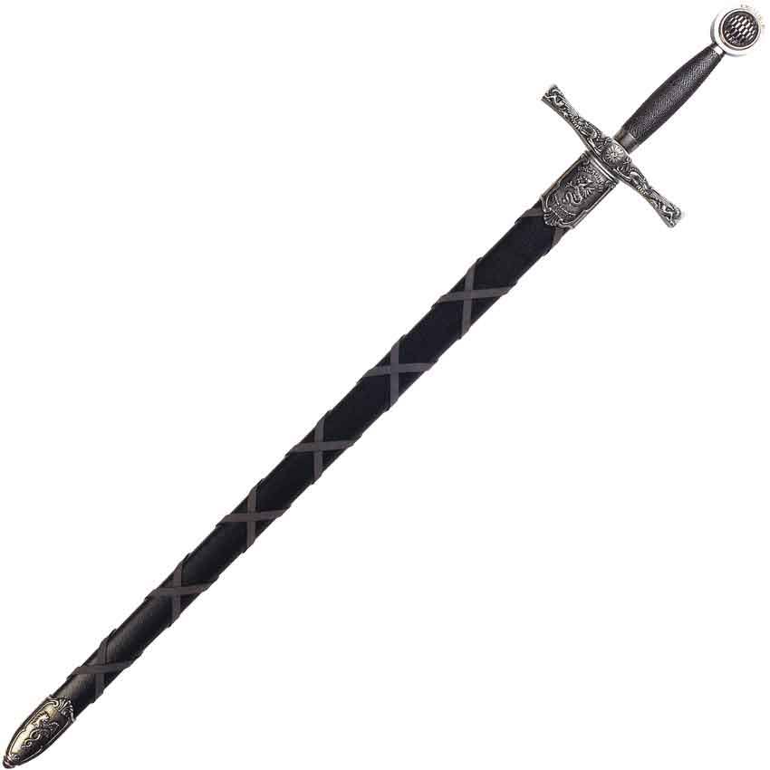 Nickel Excalibur Sword with Scabbard F39731