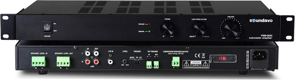 300W Max Subwoofer Amplifier with Crossover/Phase Control F327