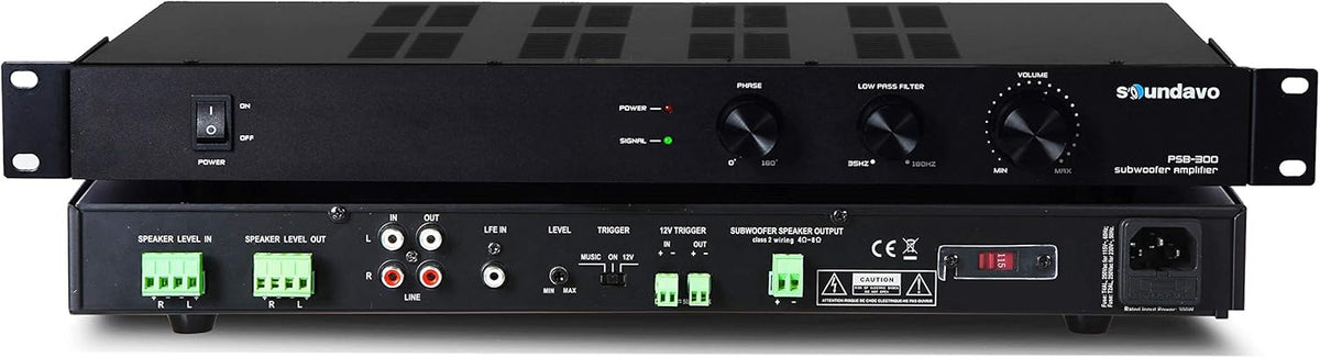 300W Max Subwoofer Amplifier with Crossover/Phase Control F327