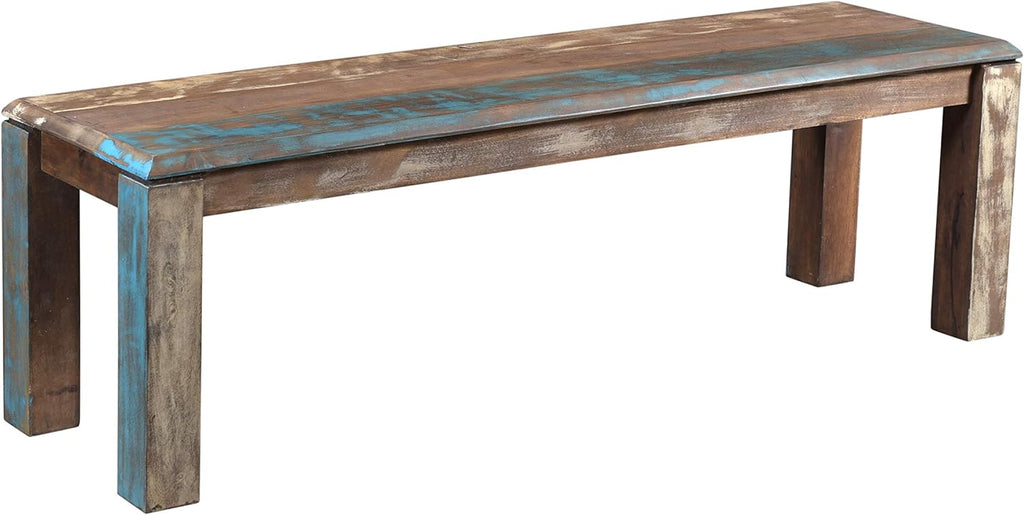 Brown Sheesham Wood Live Edge Bench N512