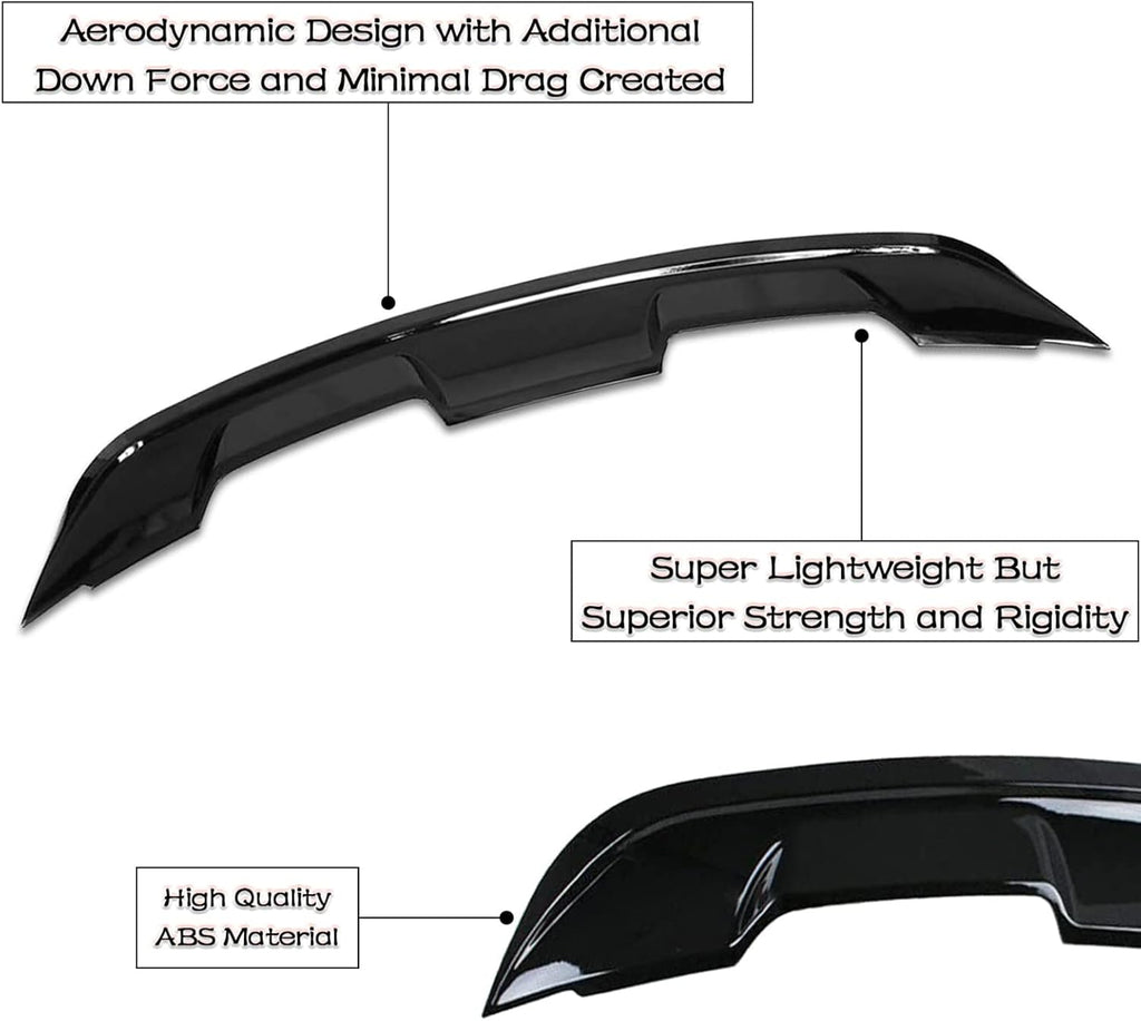 Glossy Black Rear Trunk Spoiler Wing O3104