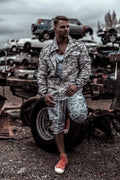 Size Up Sand Camo Military Zip Up C616