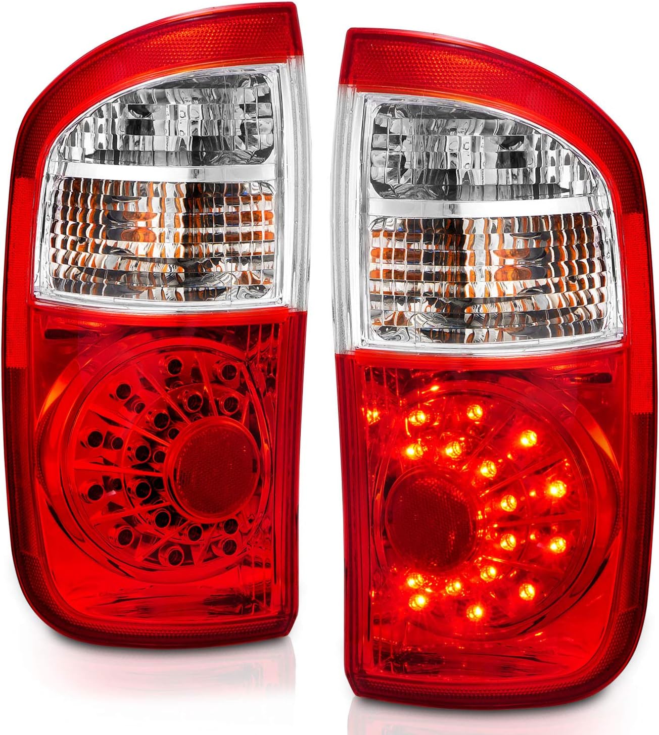 Red LED Replacement Tail Lights Pair W378