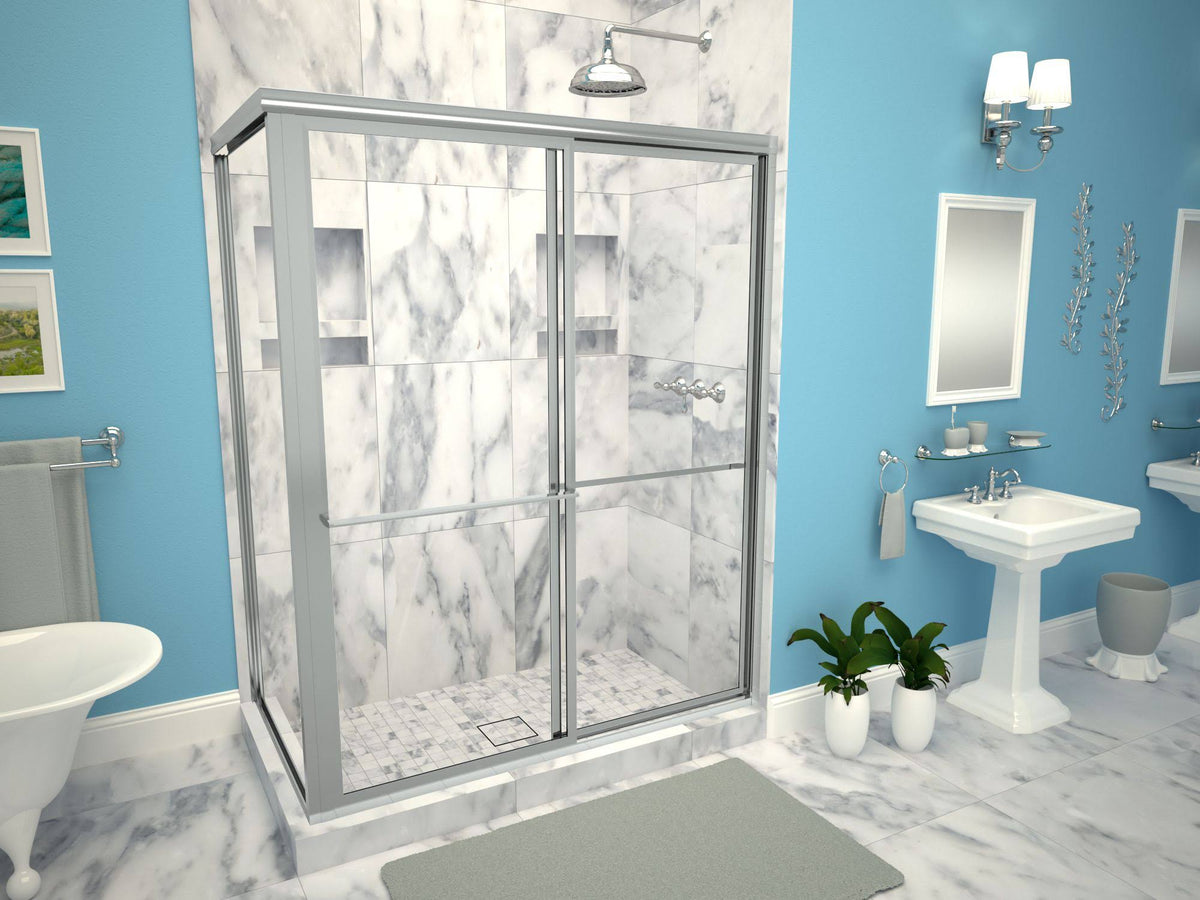 42x22 x 36x22 Double Threshold Shower Base with Drain F90158