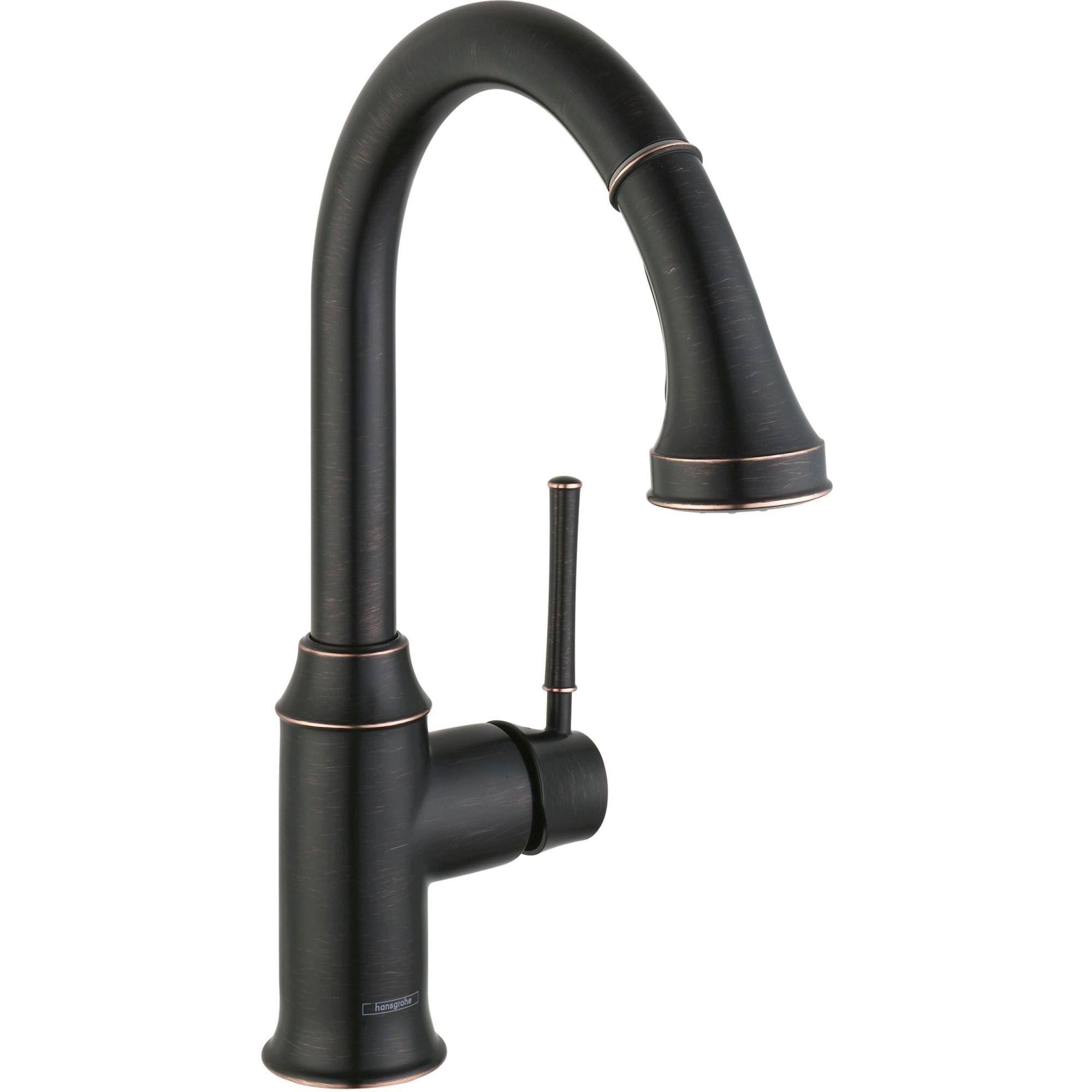 Rubbed Bronze HighArc Pull-Down Kitchen Faucet N69972