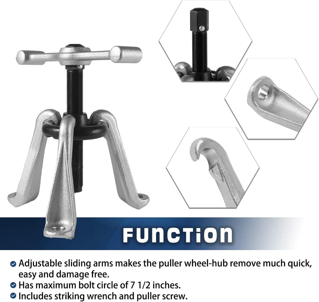 Universal Hub Puller Wheel Hub Removal Tool K78924