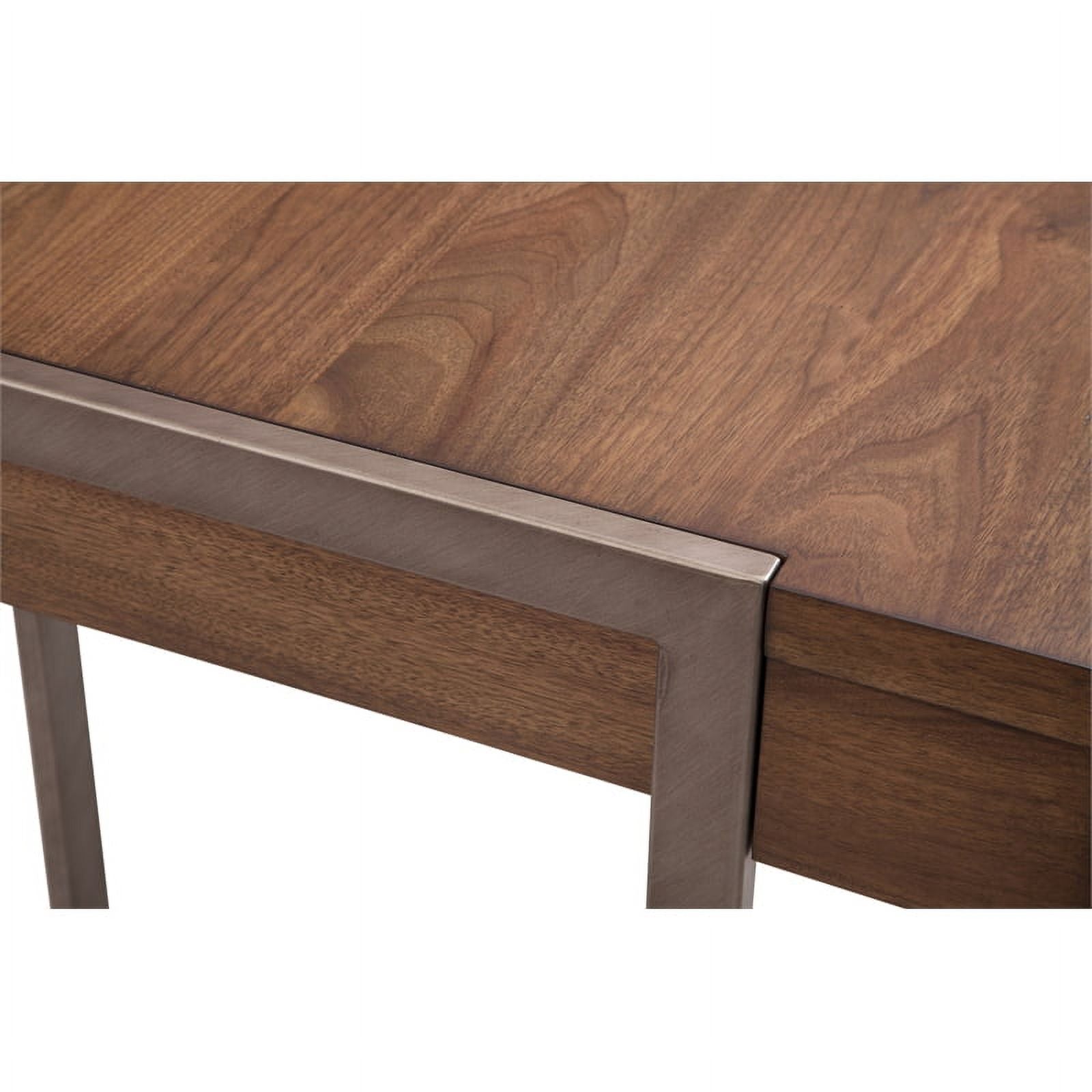 Brown Wood and Metal Desk A357053