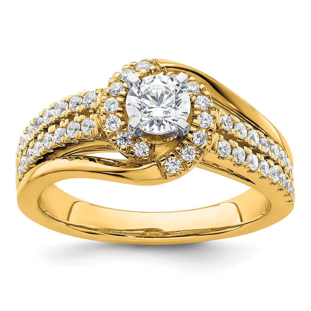 14k Yellow Gold Solitaire Lab Grown Diamond Engagement Ring O14214