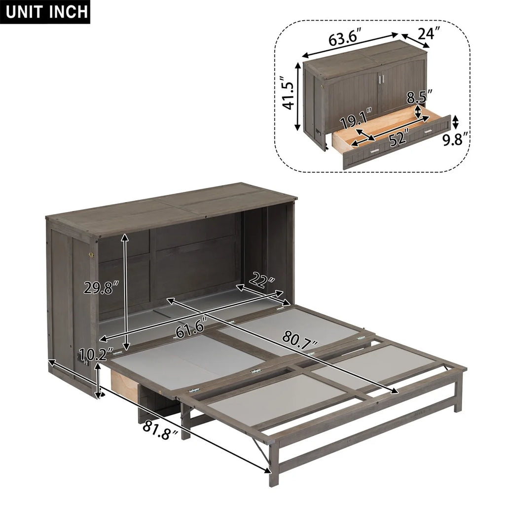 Queen Size Murphy Bed P9454