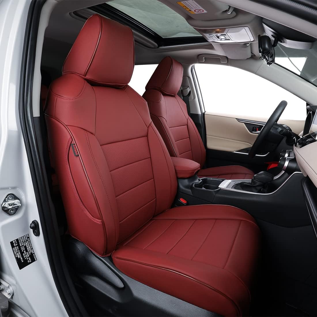 Beige Leatherette Car Seat Covers for Honda CRV 2015 2016 C364