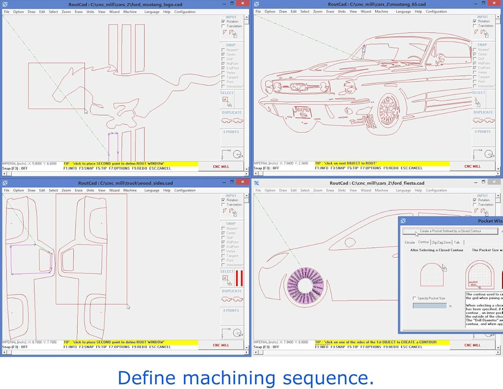 CNC Mill Software with Tutorial Videos, Pack of 2 I2778