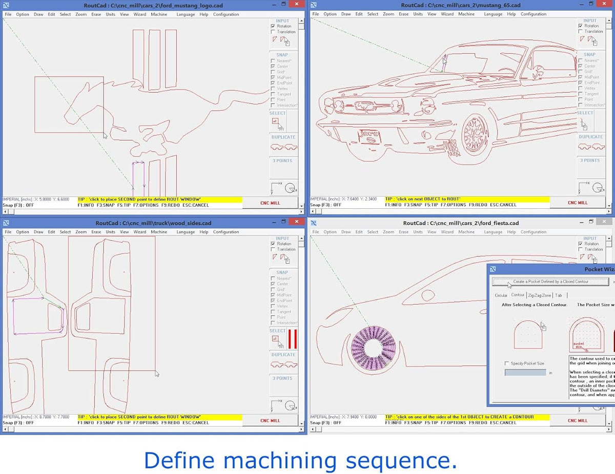 CNC Mill Software with Tutorial Videos, Pack of 2 I2778