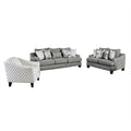 Bluish Gray Fabric 3-Piece Sofa Set P2986