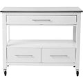 Stainless Steel and White Kitchen Cart S27947