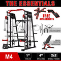 Smith Machine Power Rack Cage with Weight Bench and Cable Crossover System G901