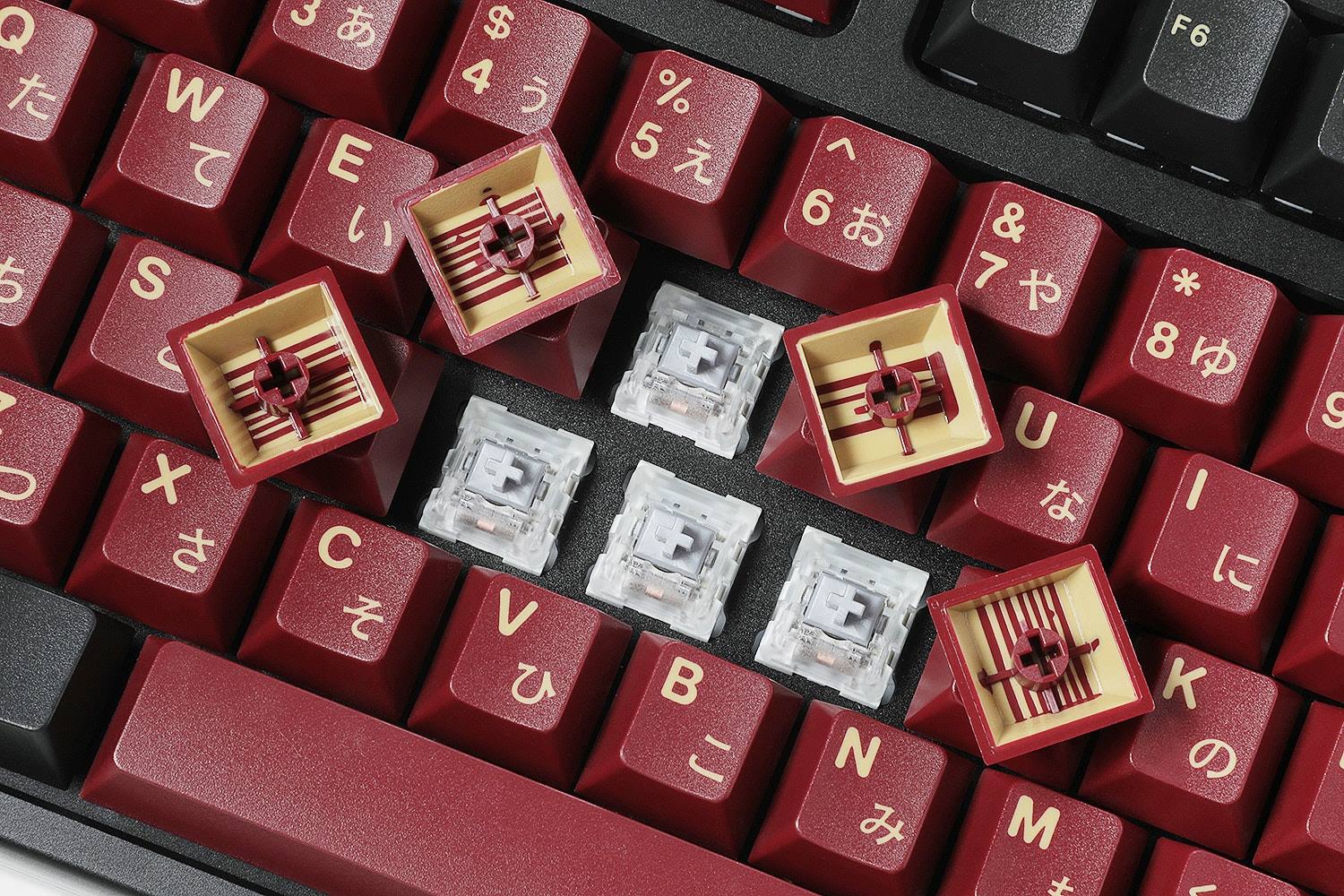 RedSuns GMK Red Samurai Keycap Set 65% 75key Kit R73889