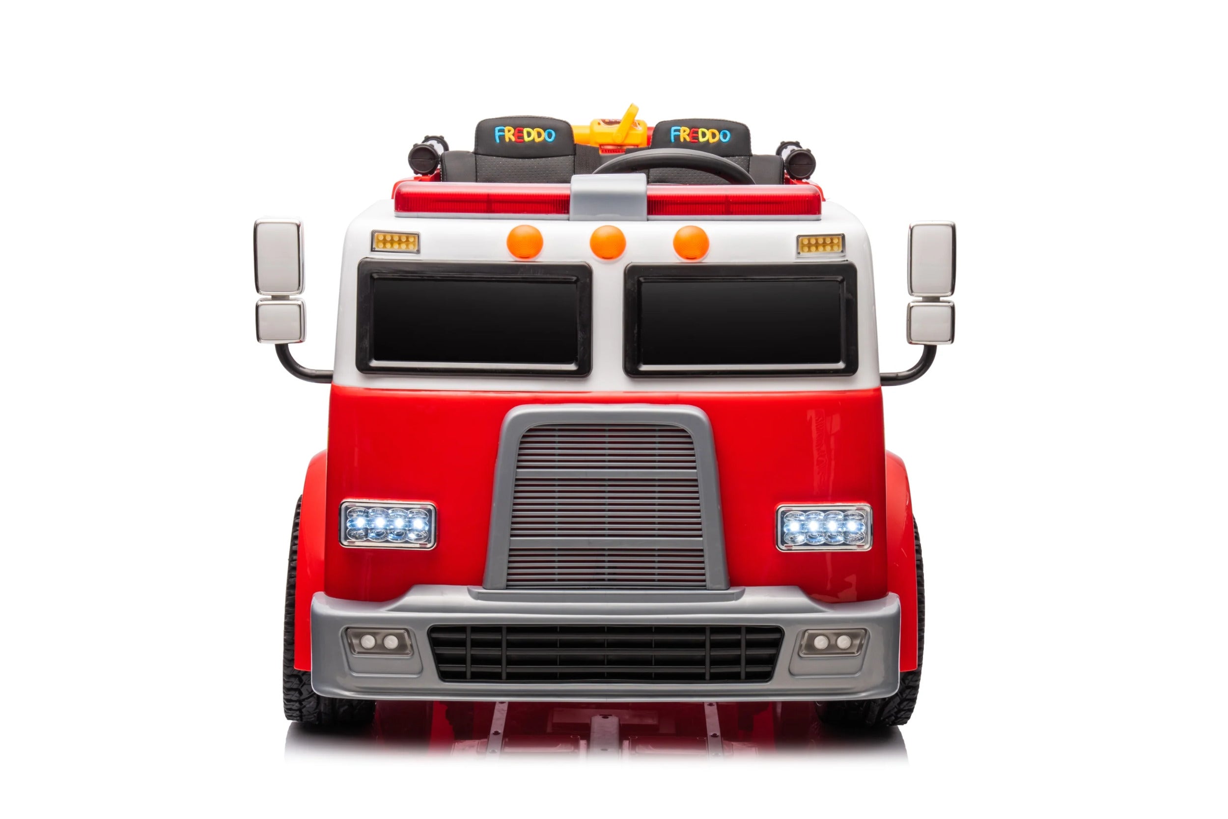 24V 2-Seater Ride-on Fire Truck with Remote Control, LED Lights, Water Gun X3574