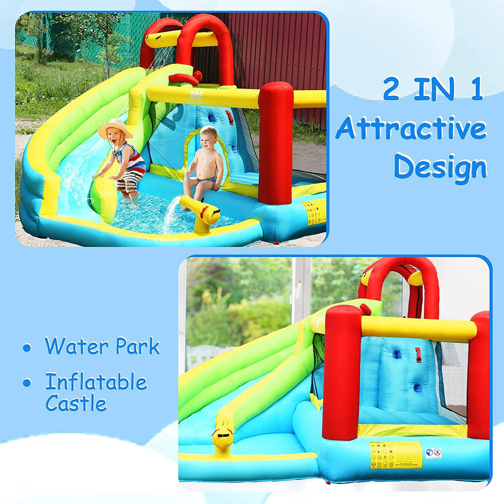 Inflatable Water Slide Bounce House with Splash Pool Y26272