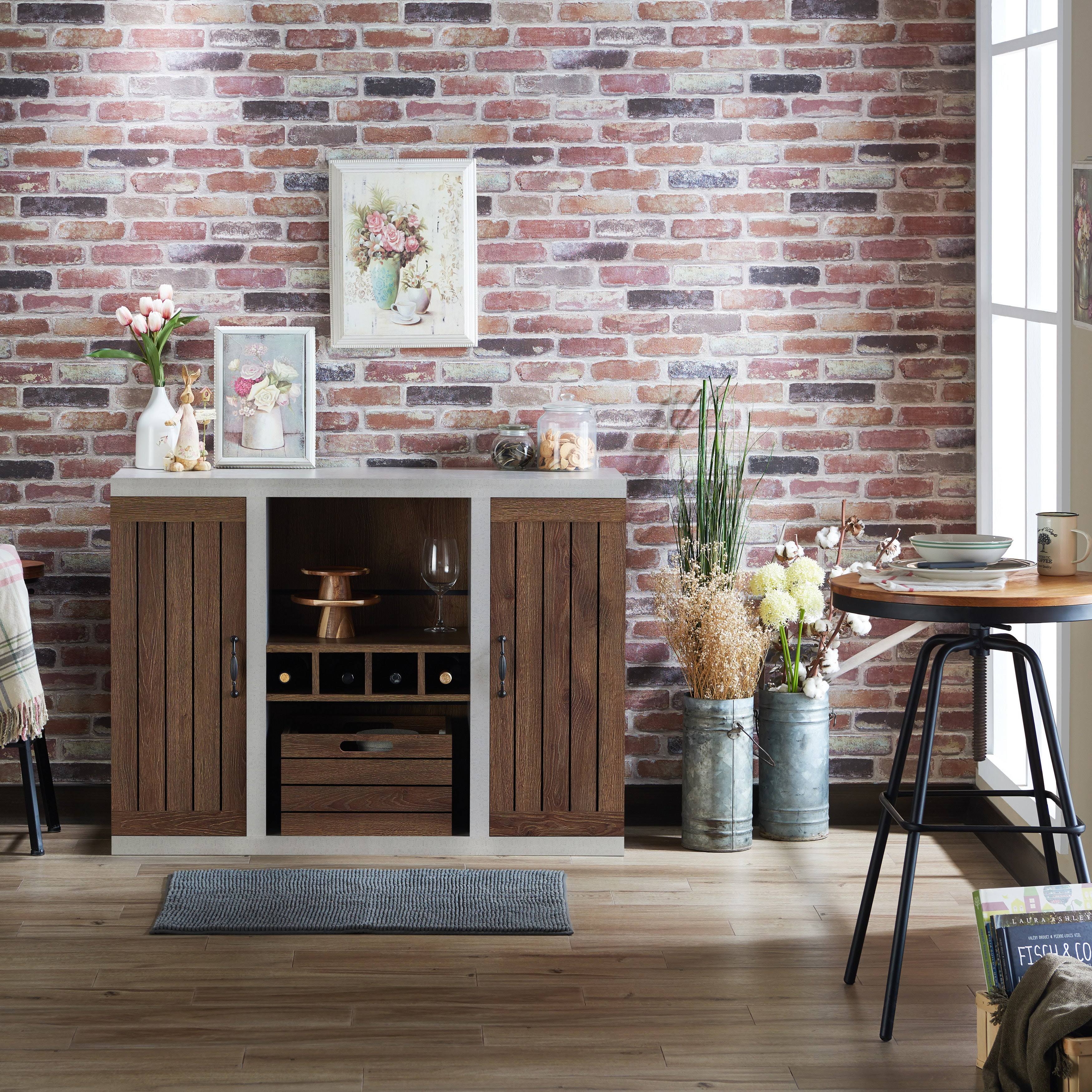 Rustic 47-Inch 2-Cabinet Buffet Sideboard U916