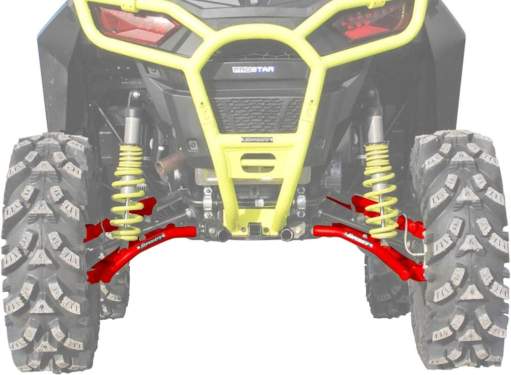 Red Rear Offset A-Arms for Polaris RZR S 900 / RZR 4 900 U6230