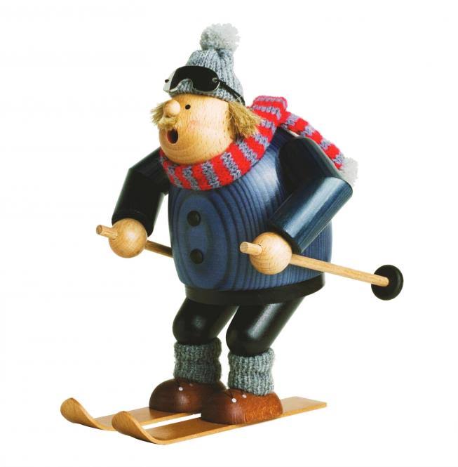 Downhill Skier German Christmas Incense Smoker Z277345