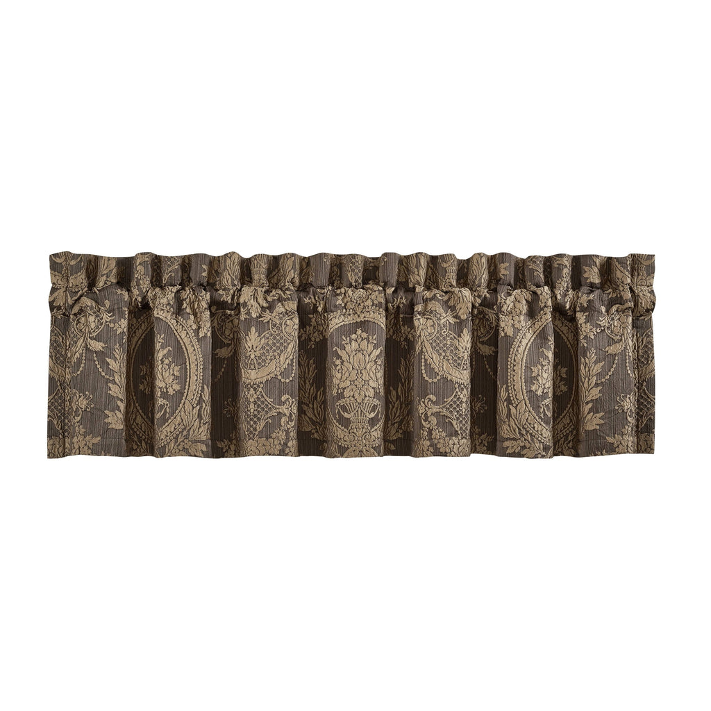 Taupe/Chocolate Rod Pocket Window Valance T452